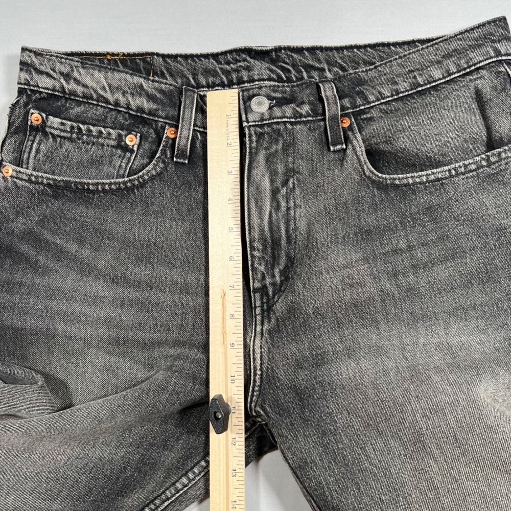 Levis 502 Jeans Mens 34x30 Gray Faded Denim Pants Grunge 90s Style - Picture 8 of 12